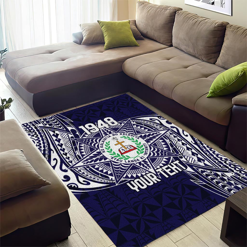 Personalised Tonga Sia'atoutai Theological College Area Rug Since 1948 Special Kupesi Pattern LT9 - Polynesian Pride