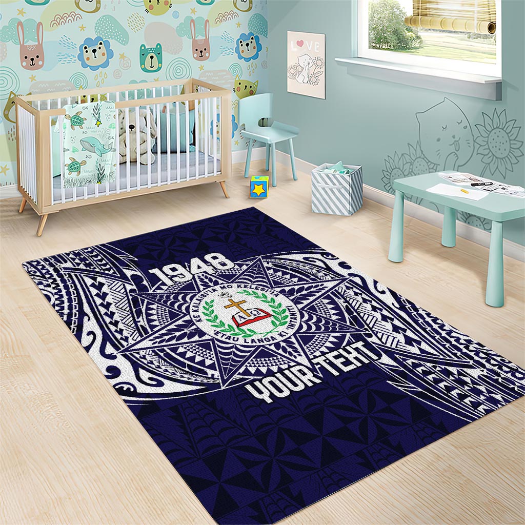 Personalised Tonga Sia'atoutai Theological College Area Rug Since 1948 Special Kupesi Pattern LT9 - Polynesian Pride