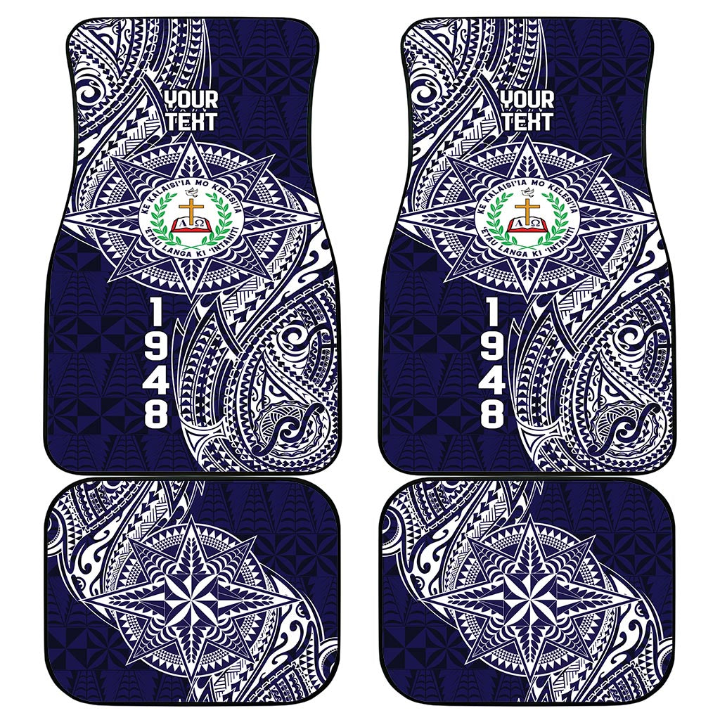 Personalised Tonga Sia'atoutai Theological College Car Mats Since 1948 Special Kupesi Pattern