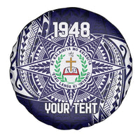 Personalised Tonga Sia'atoutai Theological College Spare Tire Cover Since 1948 Special Kupesi Pattern