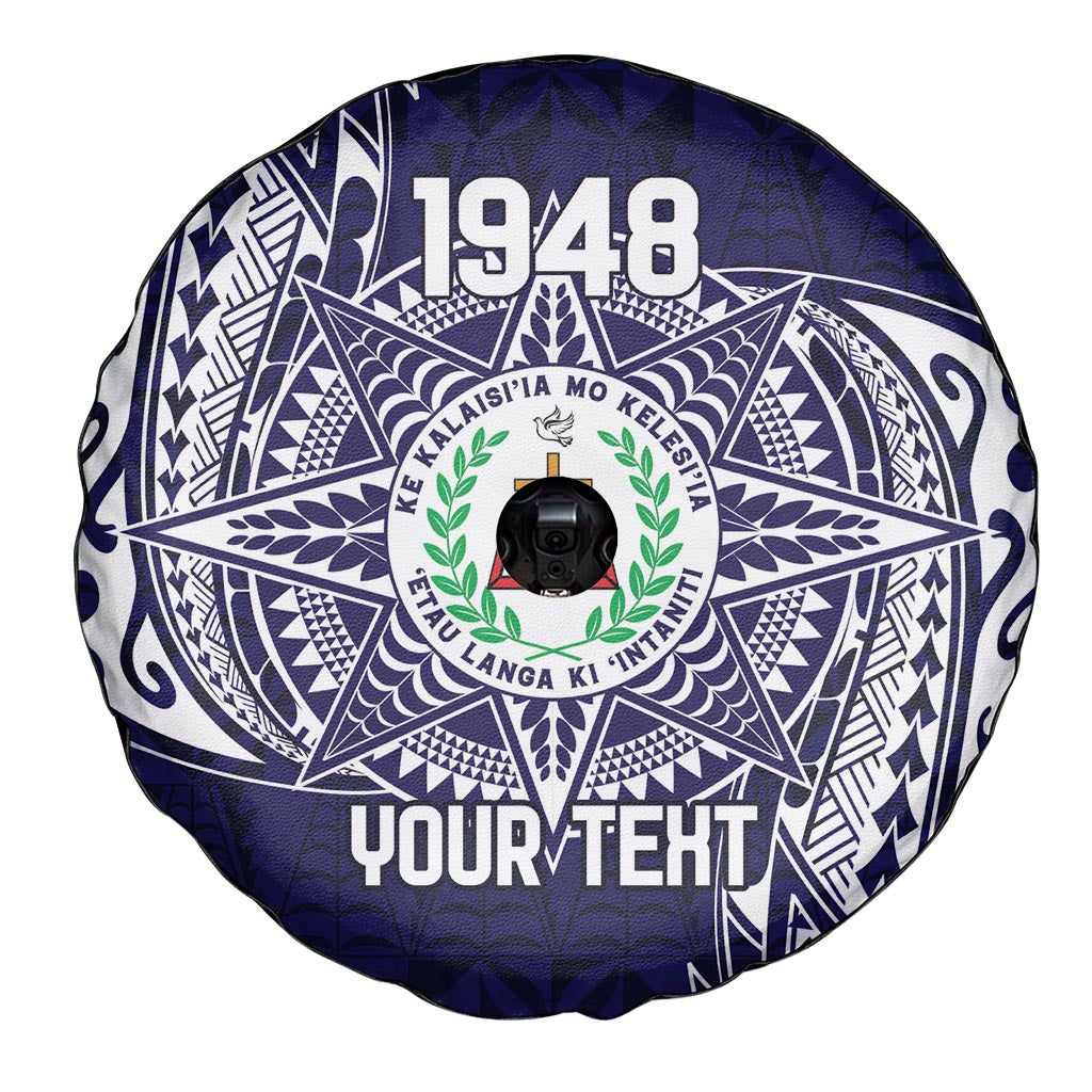 Personalised Tonga Sia'atoutai Theological College Spare Tire Cover Since 1948 Special Kupesi Pattern