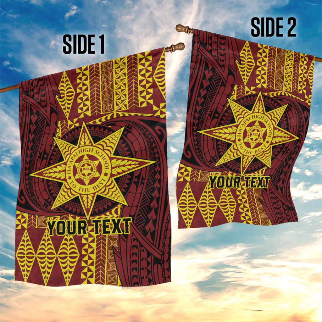 Personalised Tonga Haapai High School Garden Flag Special Kupesi Pattern