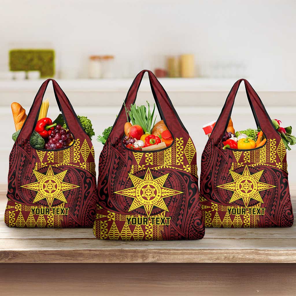 Personalised Tonga Haapai High School Grocery Bag Special Kupesi Pattern