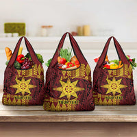 Personalised Tonga Haapai High School Grocery Bag Special Kupesi Pattern