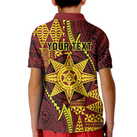 Personalised Tonga Haapai High School Kid Polo Shirt Special Kupesi Pattern