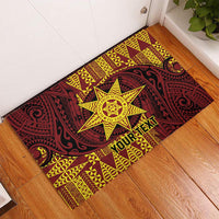 Personalised Tonga Haapai High School Rubber Doormat Special Kupesi Pattern