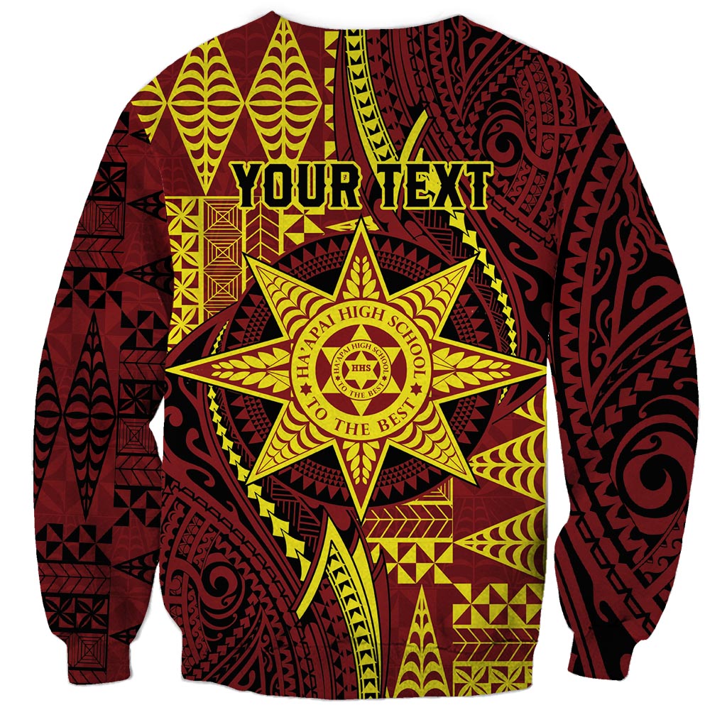 Personalised Tonga Haapai High School Sweatshirt Special Kupesi Pattern