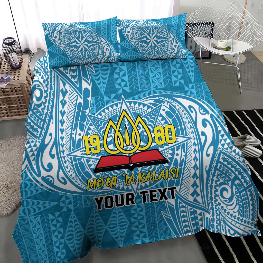 Personalised Tonga Lavengamalie College Bedding Set Since 1980 Special Kupesi Pattern