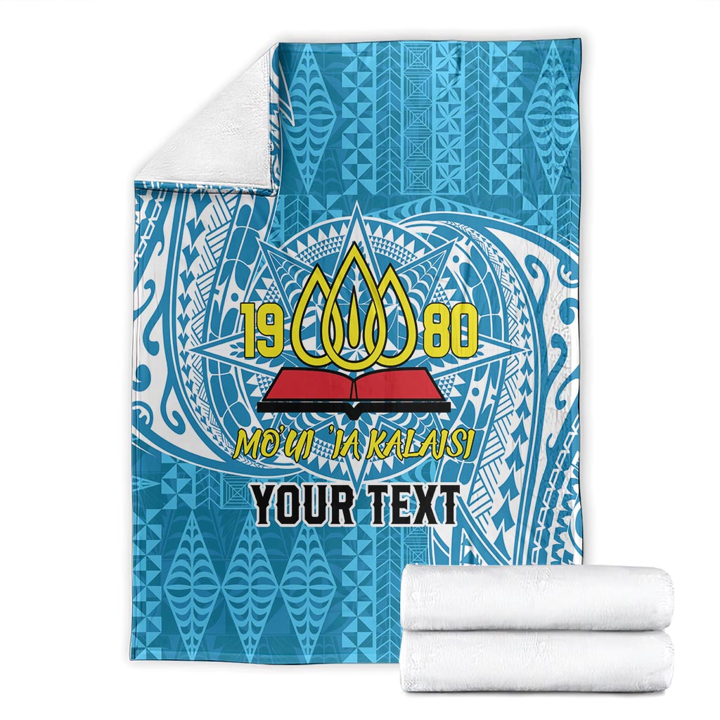 Personalised Tonga Lavengamalie College Blanket Since 1980 Special Kupesi Pattern