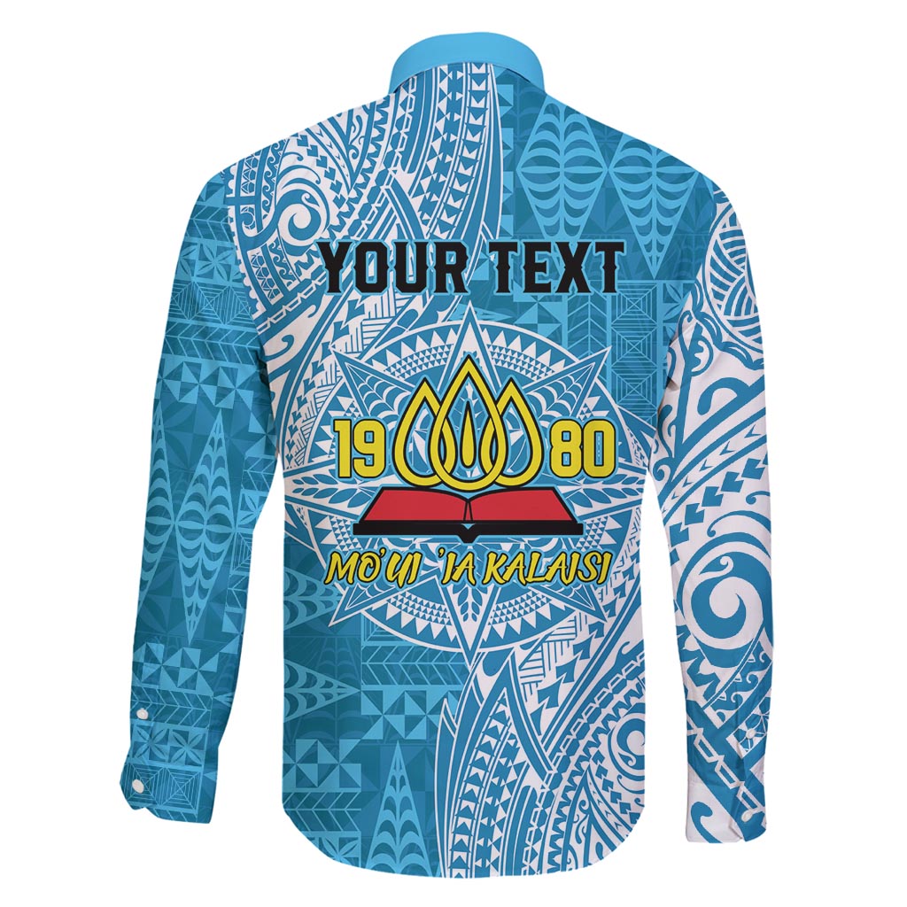 Personalised Tonga Lavengamalie College Family Matching Tank Maxi Dress and Hawaiian Shirt Since 1980 Special Kupesi Pattern