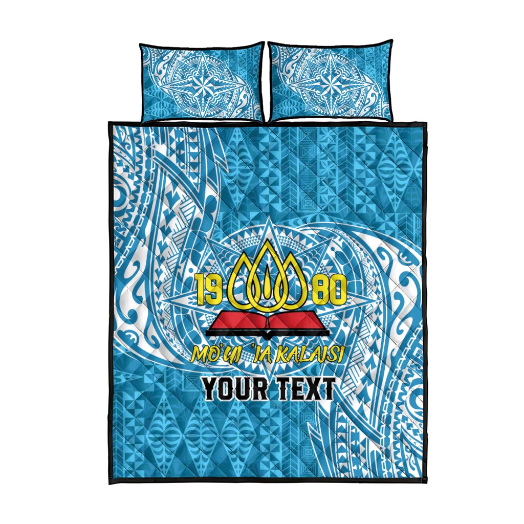 Personalised Tonga Lavengamalie College Quilt Bed Set Since 1980 Special Kupesi Pattern