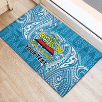 Personalised Tonga Lavengamalie College Rubber Doormat Since 1980 Special Kupesi Pattern