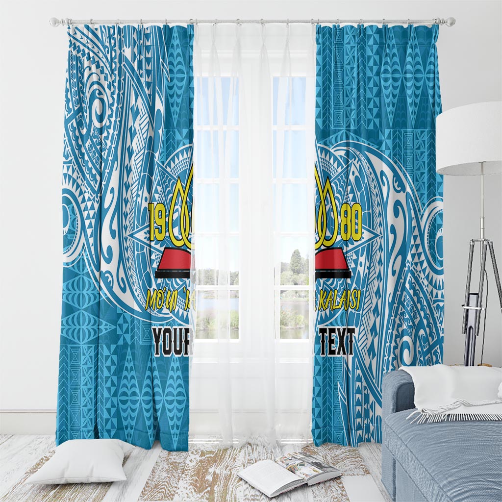 Personalised Tonga Lavengamalie College Window Curtain Since 1980 Special Kupesi Pattern