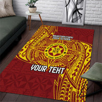 Personalised Tonga Niuatoputapu High School Area Rug Special Kupesi Pattern LT9 Gold - Polynesian Pride