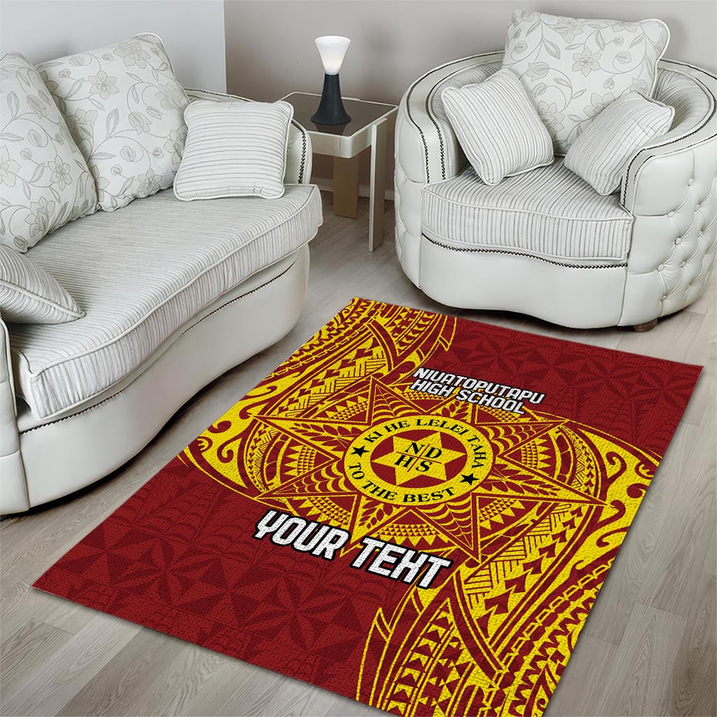 Personalised Tonga Niuatoputapu High School Area Rug Special Kupesi Pattern LT9 - Polynesian Pride