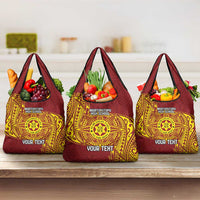 Personalised Tonga Niuatoputapu High School Grocery Bag Special Kupesi Pattern