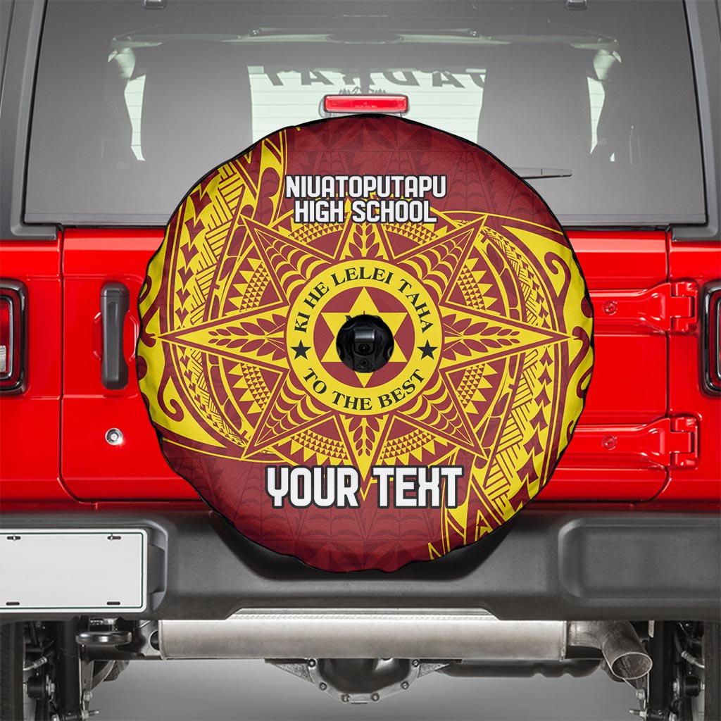 Personalised Tonga Niuatoputapu High School Spare Tire Cover Special Kupesi Pattern