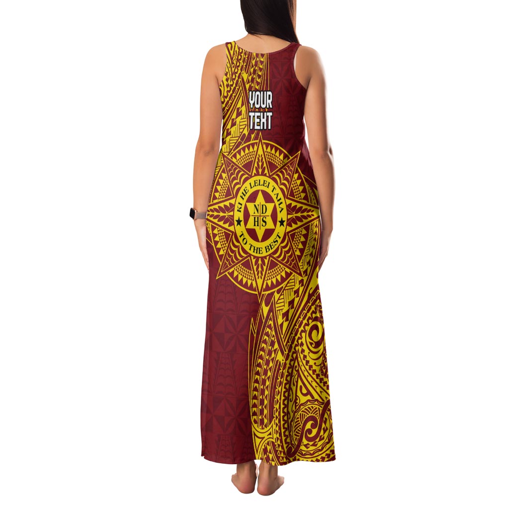 Personalised Tonga Niuatoputapu High School Tank Maxi Dress Special Kupesi Pattern LT9 - Polynesian Pride