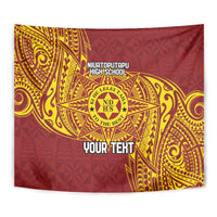 Personalised Tonga Niuatoputapu High School Tapestry Special Kupesi Pattern