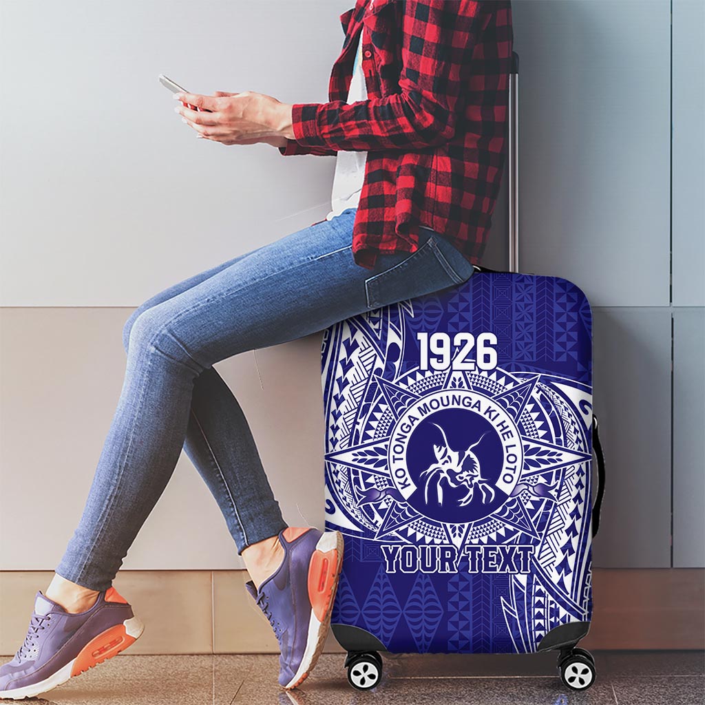 Personalised Tonga Queen Salote College Luggage Cover Kolisi Fefine 1926 Special Kupesi Pattern