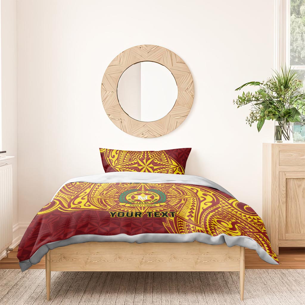 Personalised Tonga Vava'u High School Bedding Set Since 1985 Special Kupesi Pattern LT9 - Polynesian Pride