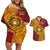 Personalised Tonga Vava'u High School Couples Matching Off Shoulder Short Dress and Hawaiian Shirt Since 1985 Special Kupesi Pattern