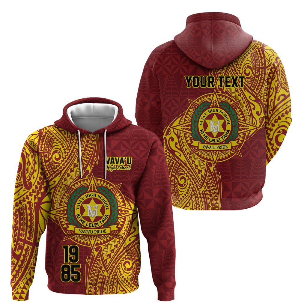 Personalised Tonga Vava'u High School Hoodie Since 1985 Special Kupesi Pattern