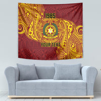 Personalised Tonga Vava'u High School Tapestry Since 1985 Special Kupesi Pattern