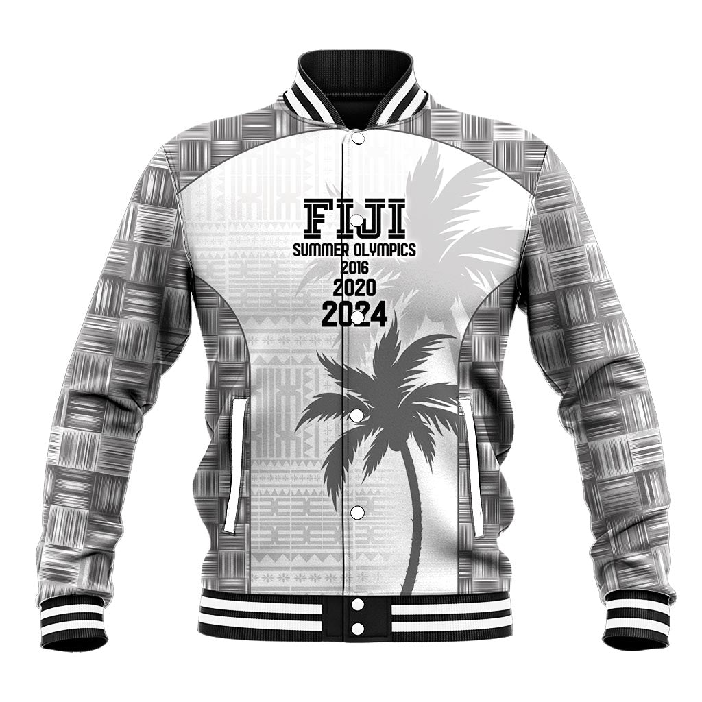 Custom Fiji Rugby Baseball Jacket History Champions World Cup 7s - White