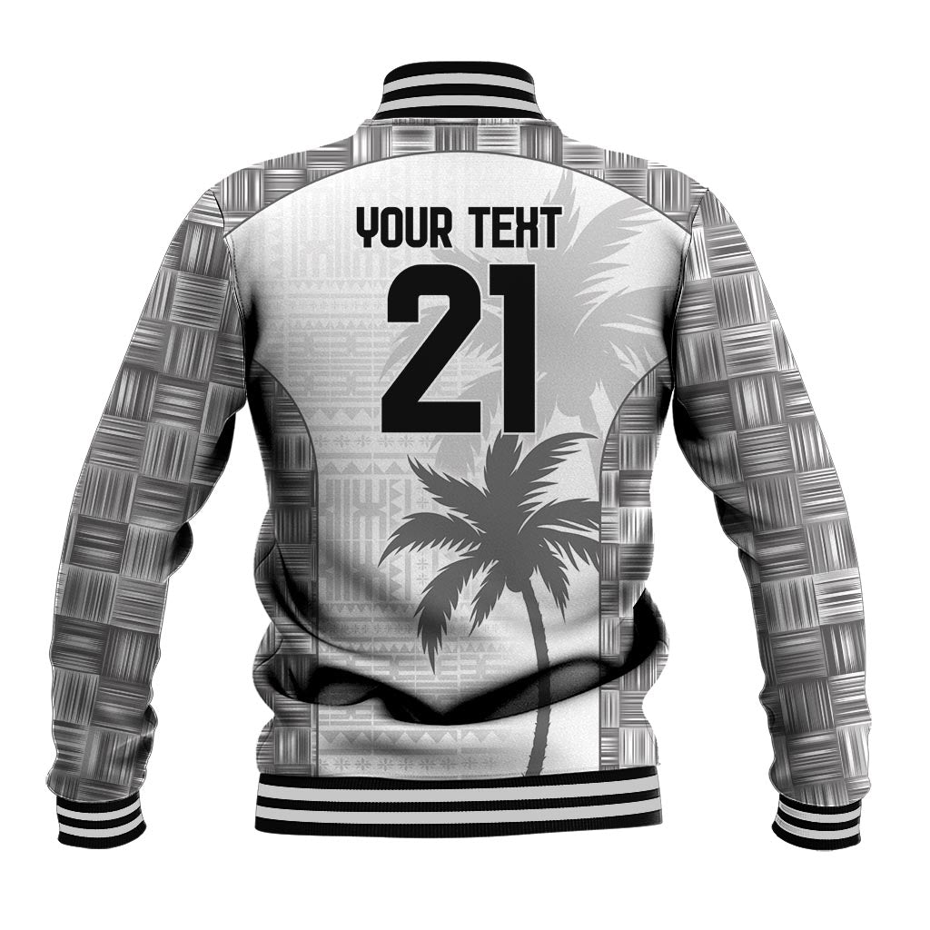 Custom Fiji Rugby Baseball Jacket History Champions World Cup 7s - White