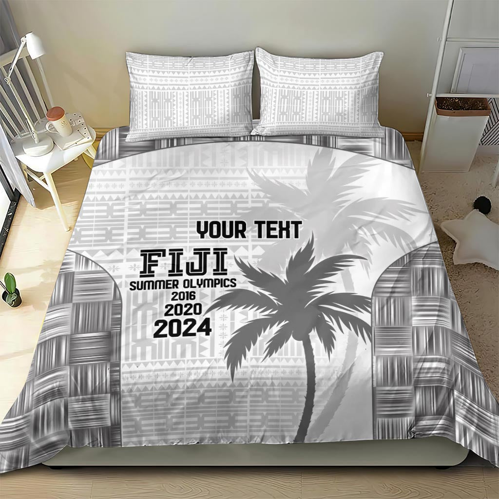 Custom Fiji Rugby Bedding Set History Champions World Cup 7s - White