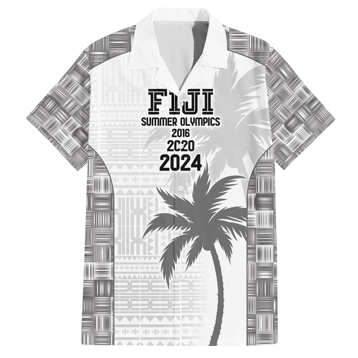 Custom Fiji Rugby Family Matching Puletasi and Hawaiian Shirt History Champions World Cup 7s - White