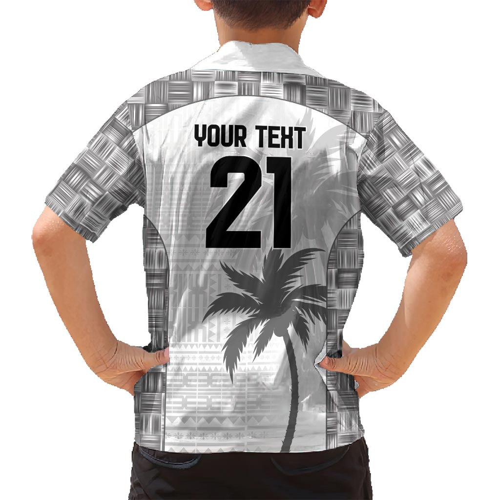 Custom Fiji Rugby Family Matching Tank Maxi Dress and Hawaiian Shirt History Champions World Cup 7s - White