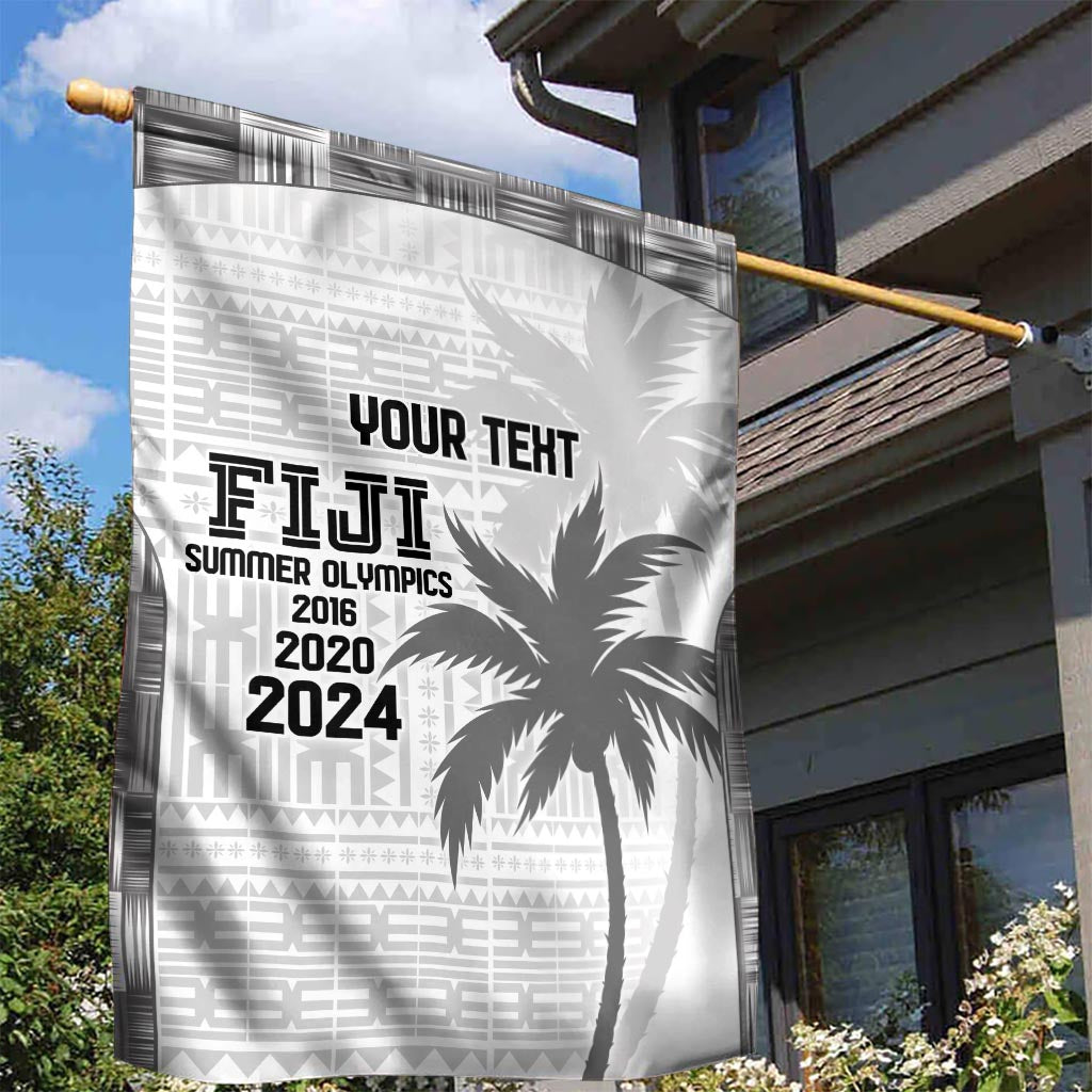 Custom Fiji Rugby Garden Flag History Champions World Cup 7s - White