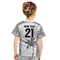 Custom Fiji Rugby Kid T Shirt History Champions World Cup 7s - White