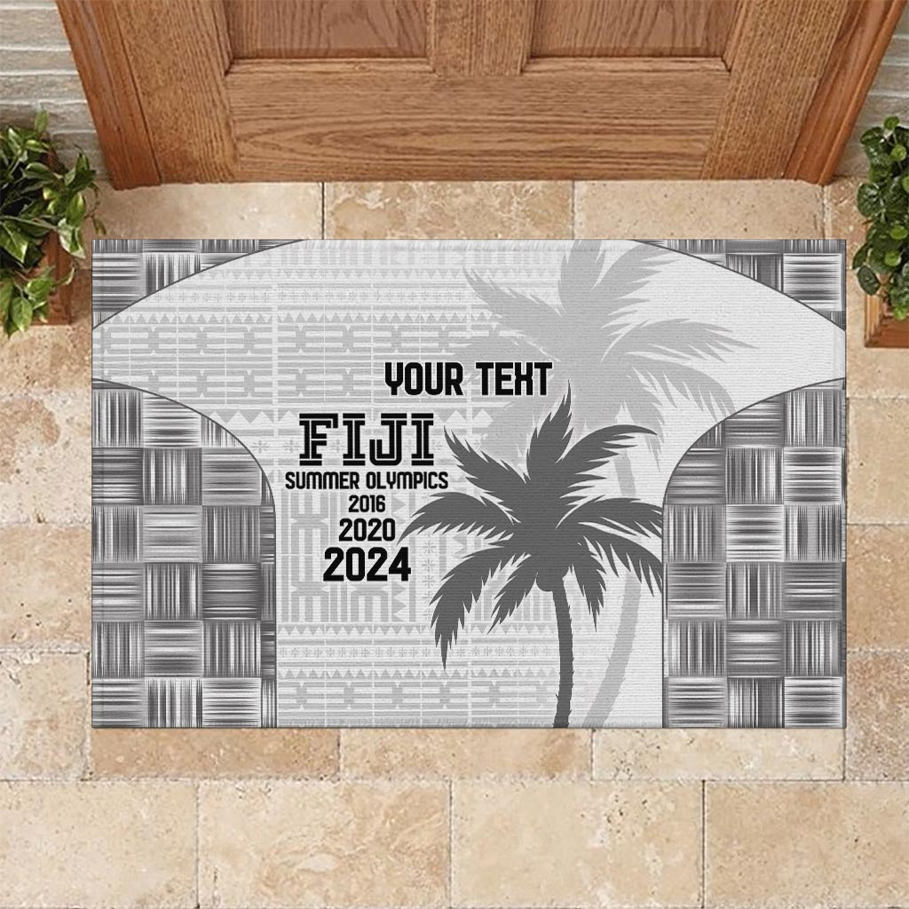 Custom Fiji Rugby Rubber Doormat History Champions World Cup 7s - White
