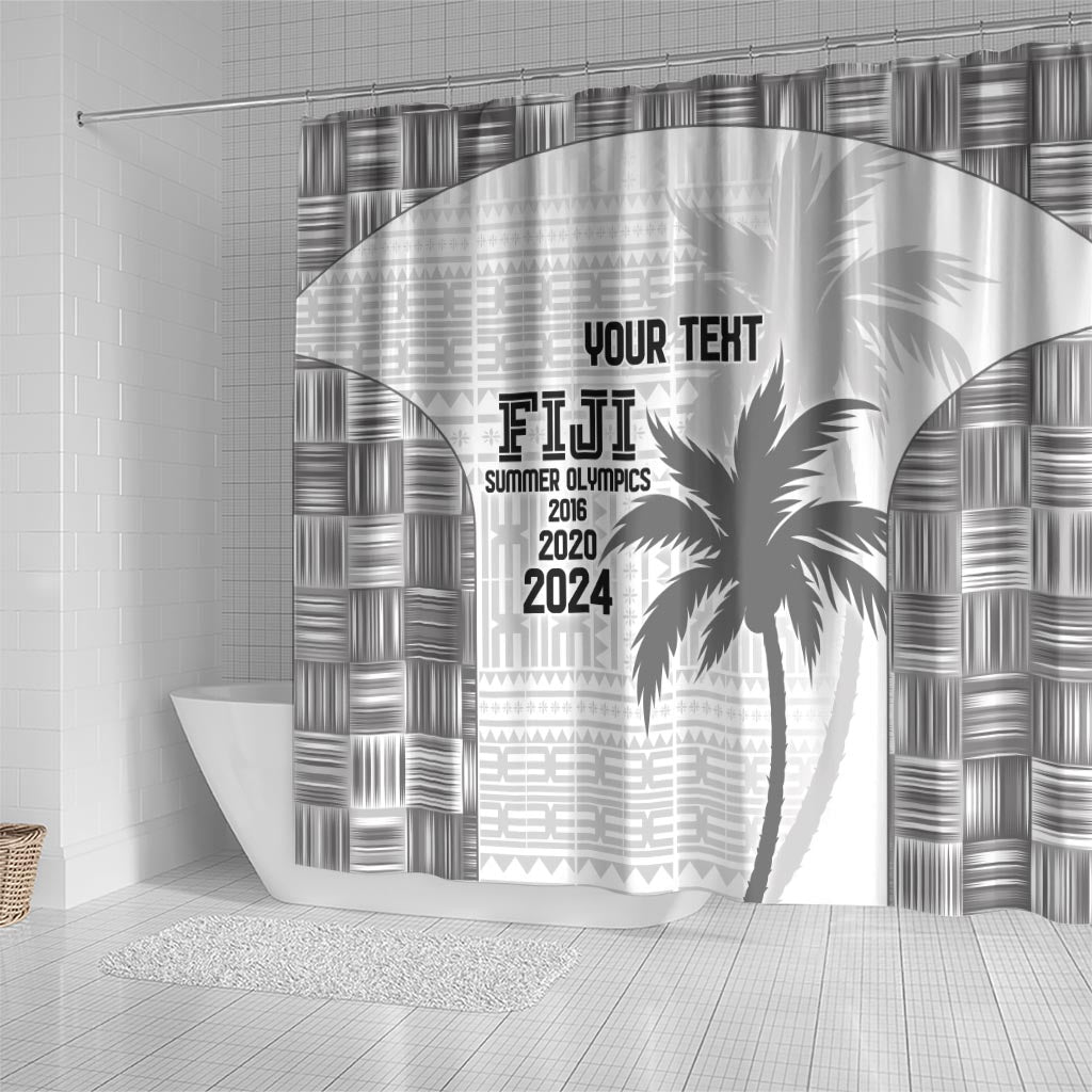 Custom Fiji Rugby Shower Curtain History Champions World Cup 7s - White