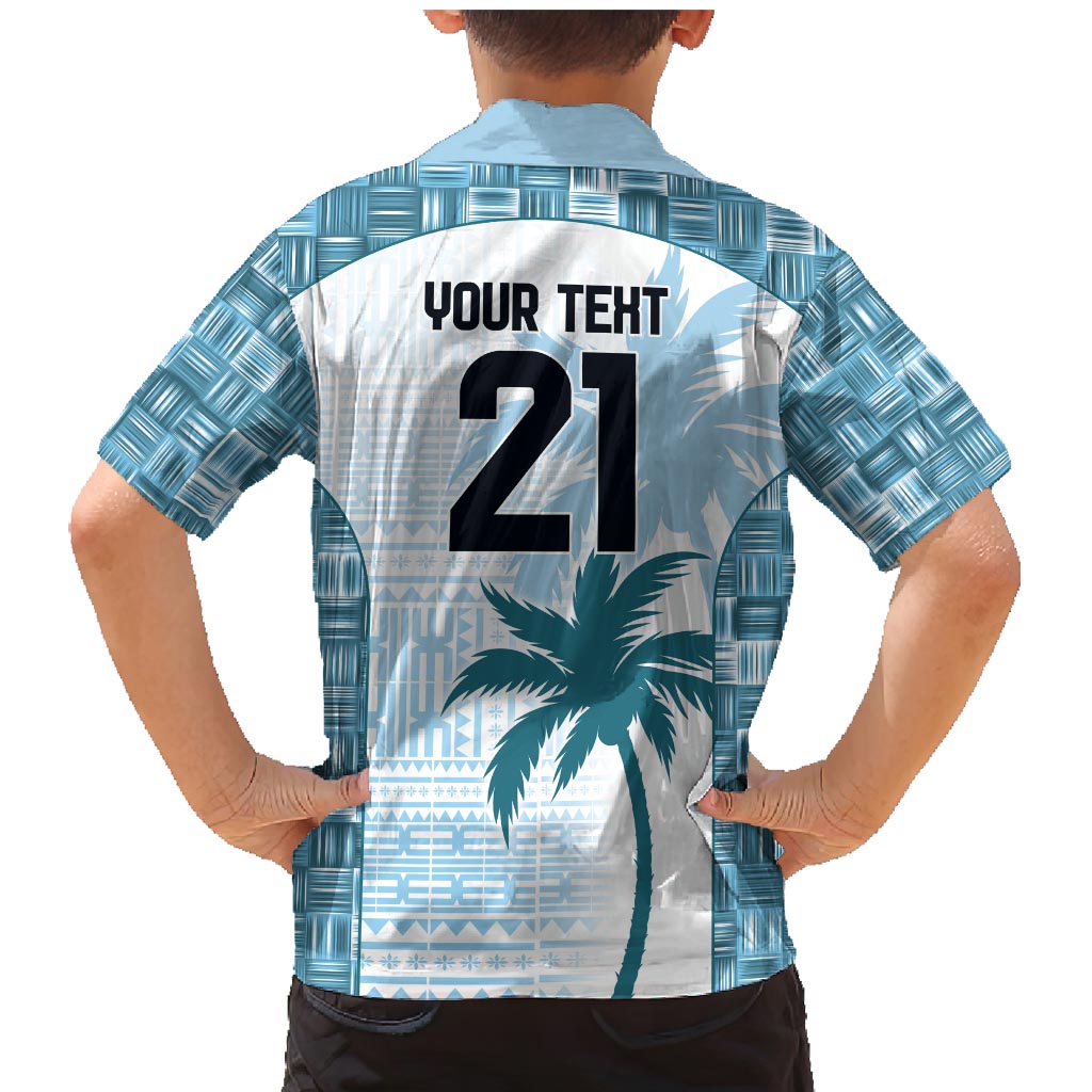 Custom Fiji Rugby Family Matching Mermaid Dress and Hawaiian Shirt History Champions World Cup 7s - Bllue