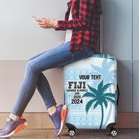 Custom Fiji Rugby Luggage Cover History Champions World Cup 7s - Bllue