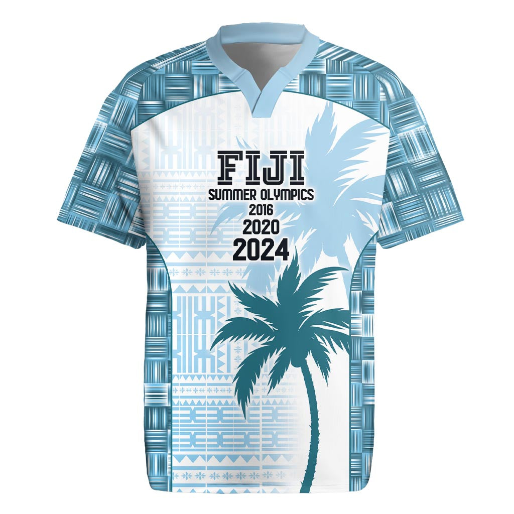 Custom Fiji Rugby Rugby Jersey History Champions World Cup 7s - Bllue