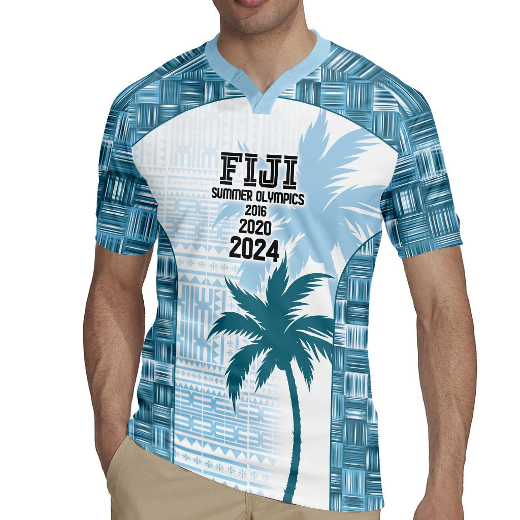 Custom Fiji Rugby Rugby Jersey History Champions World Cup 7s - Bllue