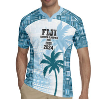 Custom Fiji Rugby Rugby Jersey History Champions World Cup 7s - Bllue