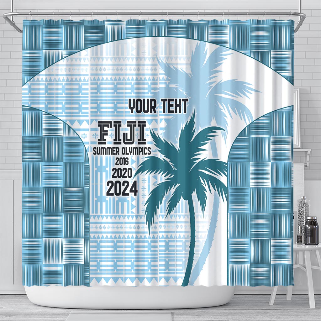 Custom Fiji Rugby Shower Curtain History Champions World Cup 7s - Bllue