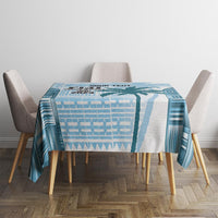 Custom Fiji Rugby Tablecloth History Champions World Cup 7s - Bllue