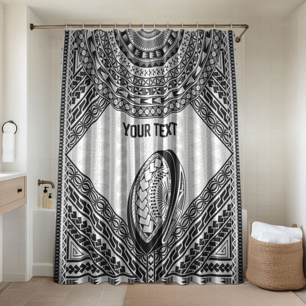 Custom Rugby Fiji National Heritage Bathroom Set White Traditional Masi Inspired