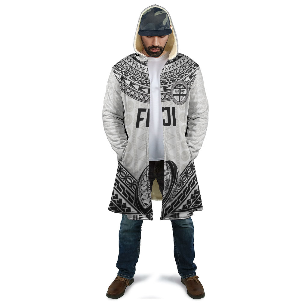 Custom Rugby Fiji National Heritage Cloak White Traditional Masi Inspired