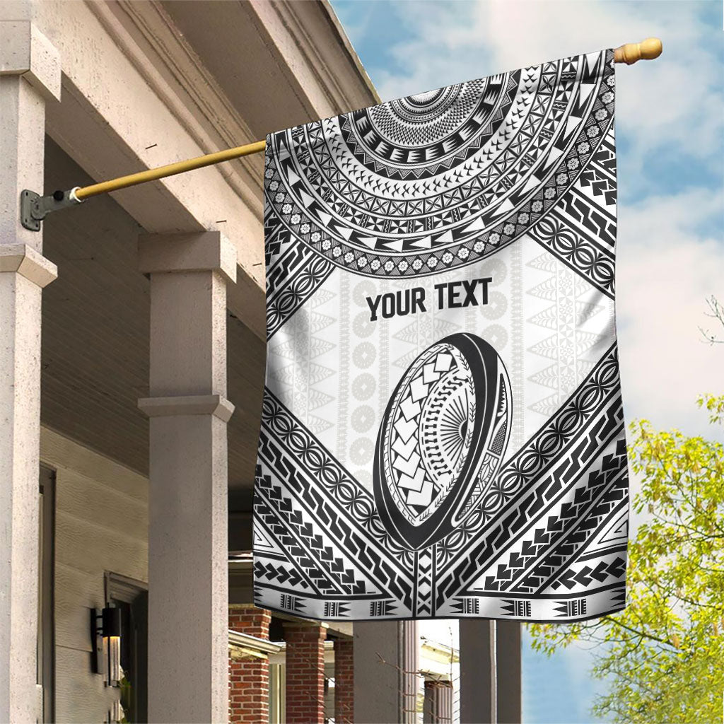 Custom Rugby Fiji National Heritage Garden Flag White Traditional Masi Inspired