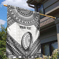 Custom Rugby Fiji National Heritage Garden Flag White Traditional Masi Inspired