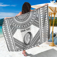 Custom Rugby Fiji National Heritage Sarong White Traditional Masi Inspired