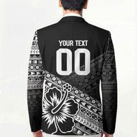 Custom Rugby Fiji Blazer Black Traditional Masi Inspired